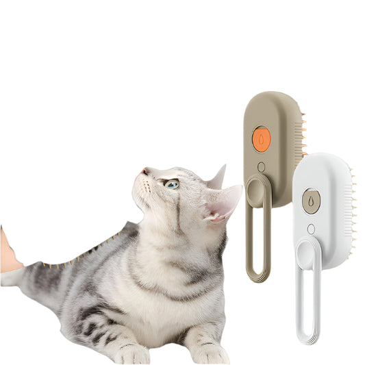 Cat Steam Brush Steamy Dog Brush 3 In 1 Electric massage