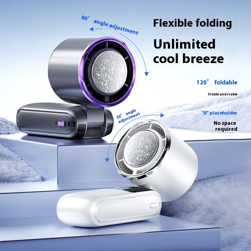 New Ice Mini Fan Portable Outdoor Hanging Neck Small Fan