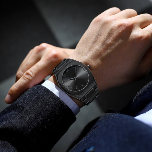 Arabic  black Dial Men's Waterproof Watch