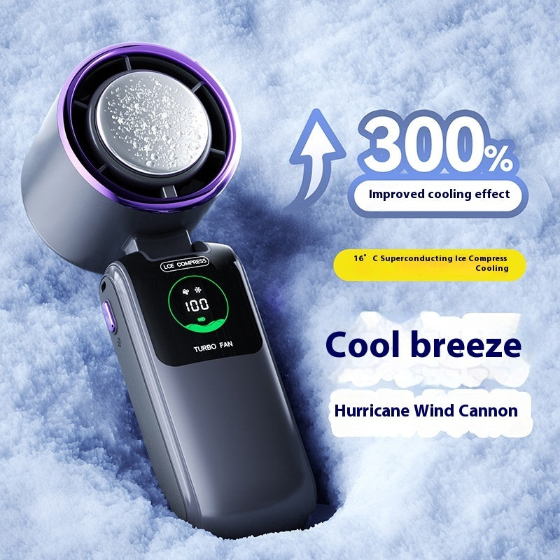 New Ice Mini Fan Portable Outdoor Hanging Neck Small Fan
