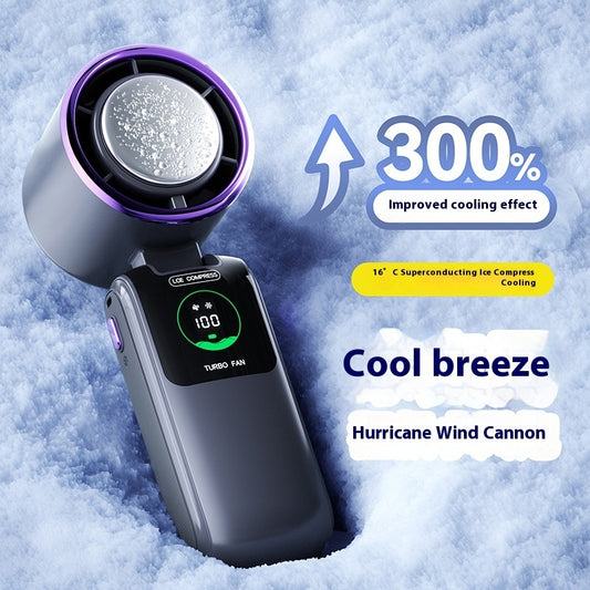 New Ice Mini Fan Portable Outdoor Hanging Neck Small Fan