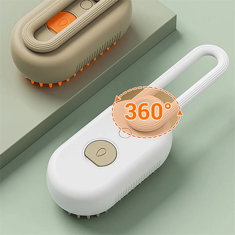 Cat Steam Brush Steamy Dog Brush 3 In 1 Electric massage