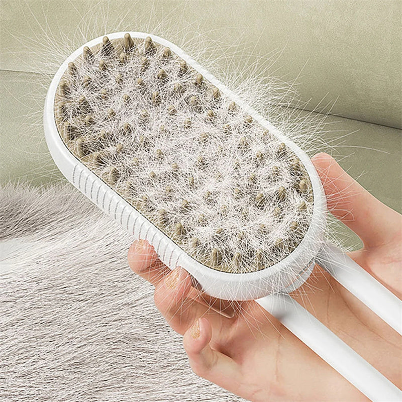 Cat Steam Brush Steamy Dog Brush 3 In 1 Electric massage